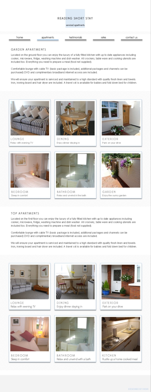 Apartments page